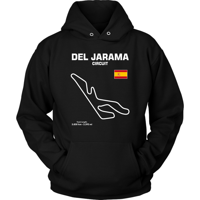 Del Jarama Circuit Spain Race Track Outline Series T-shirt or Hoodie