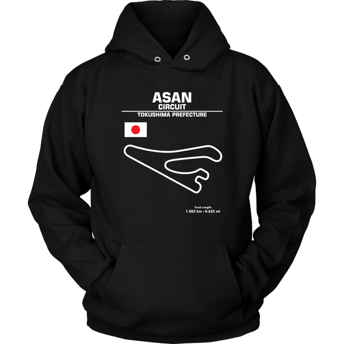 Asan Circuit Japan Race Track Outline Series T-shirt or Hoodie