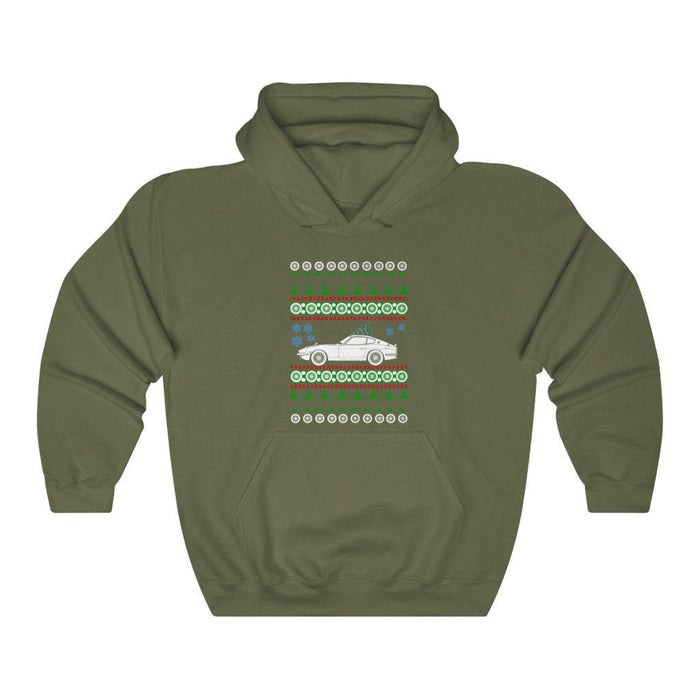 Vintage car like 240z Datsun Ugly Christmas Sweater Hoodie sweatshirt