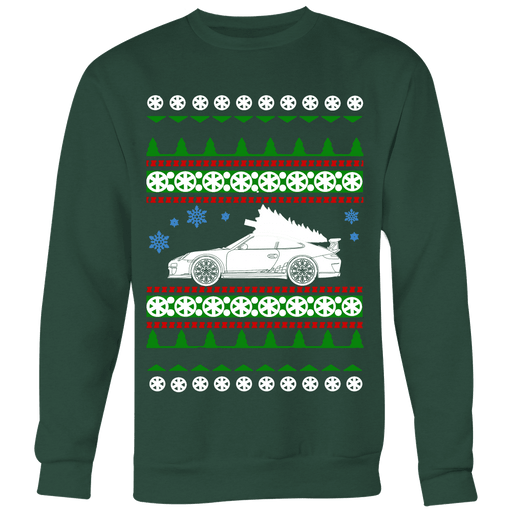 porsche 911 gt3 997 ugly christmas sweater