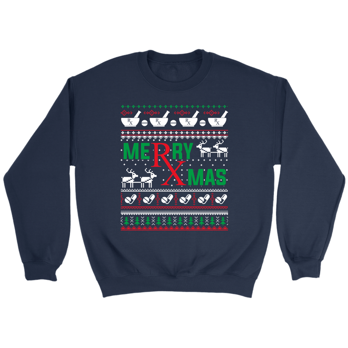 Merry RxMas Pharmacy Tech Pharmacist Ugly Christmas Sweater