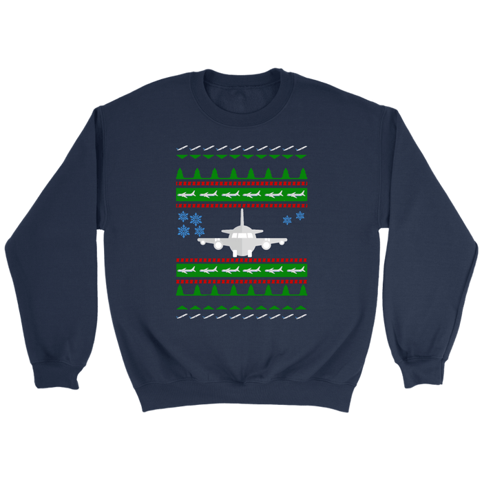 Commercial Airliner Ugly Christmas Sweater