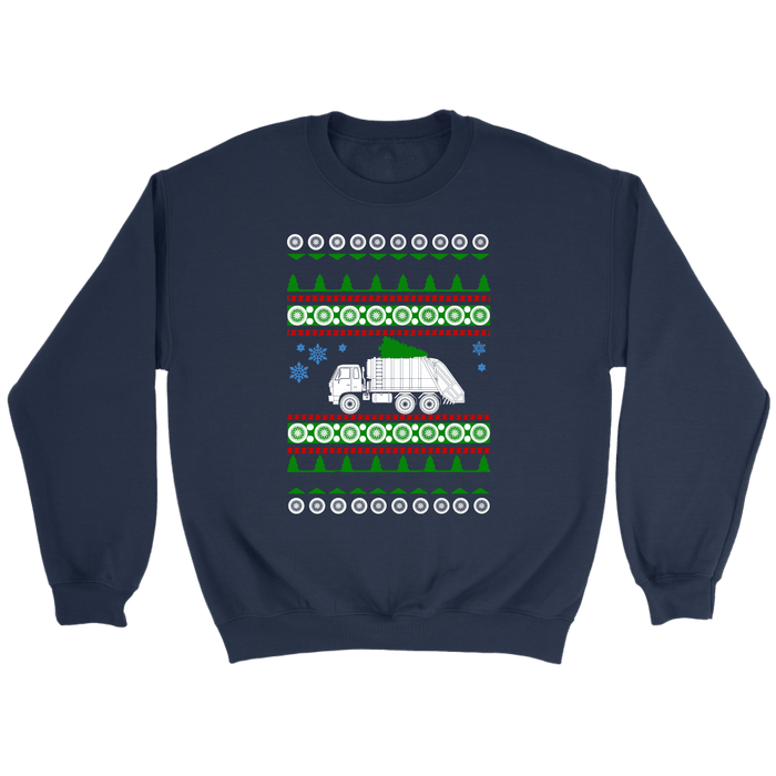 Recycling Garbage Waste Truck Ugly Christmas Sweater or Hoodie