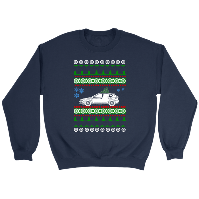 Japanese Car Impreza hatchback ugly christmas sweater V2