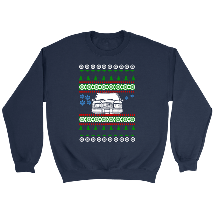 Front View Swedish Car like a  240 245 Ugly Christmas Sweater sweatshirt