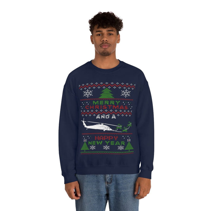 Military Helicopter Blackhawk Ugly Christmas Sweater Sweatshirt