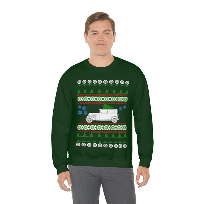 Old car like a Model A ugly Christmas Sweater Sweatshirt