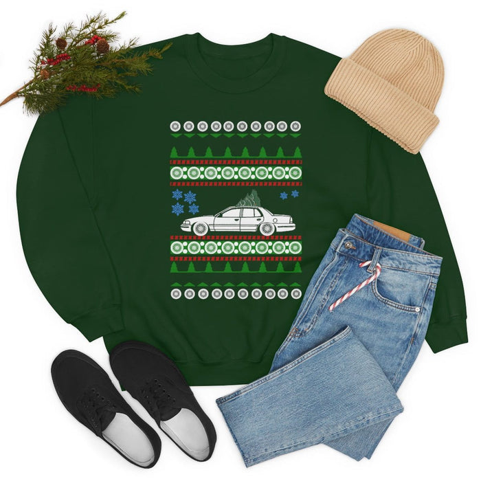 Canada car like 2nd gen Crown Victoria Ugly Christmas Sweater Sweatshirt