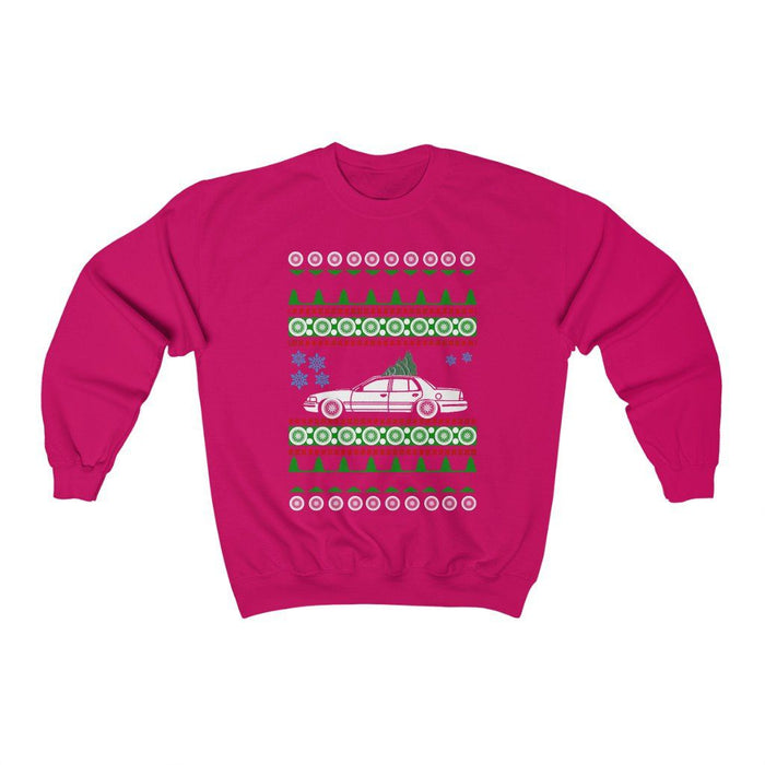 car like 2nd gen Crown Victoria Ugly Christmas Sweater Sweatshirt