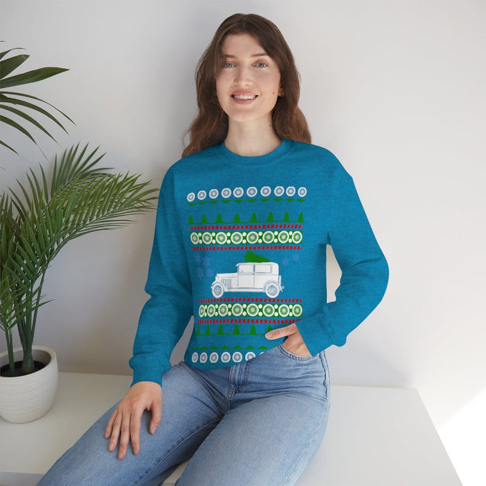 Old car like a Model A ugly Christmas Sweater Sweatshirt