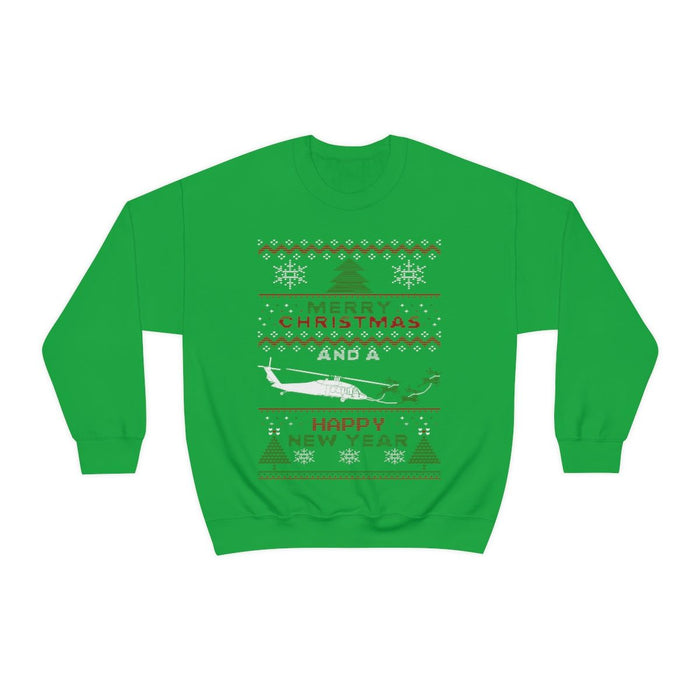 Military Helicopter Blackhawk Ugly Christmas Sweater Sweatshirt