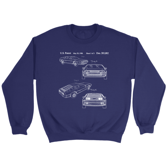 Delorean Patent Design DMC-12 sweatshirt