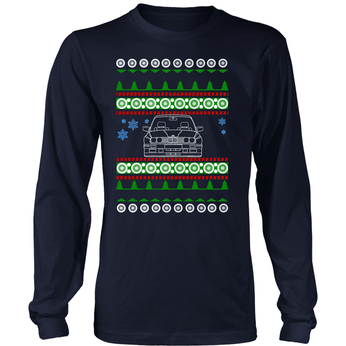 BMW E30 M3 Head-On Ugly Christmas Sweater, hoodie and long sleeve t-shirt sweatshirt