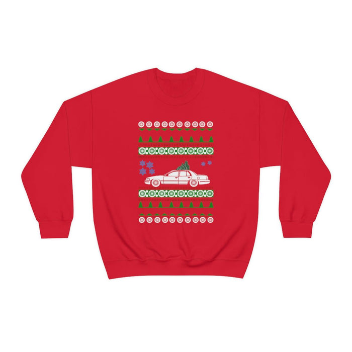 Canada car like 2nd gen Crown Victoria Ugly Christmas Sweater Sweatshirt