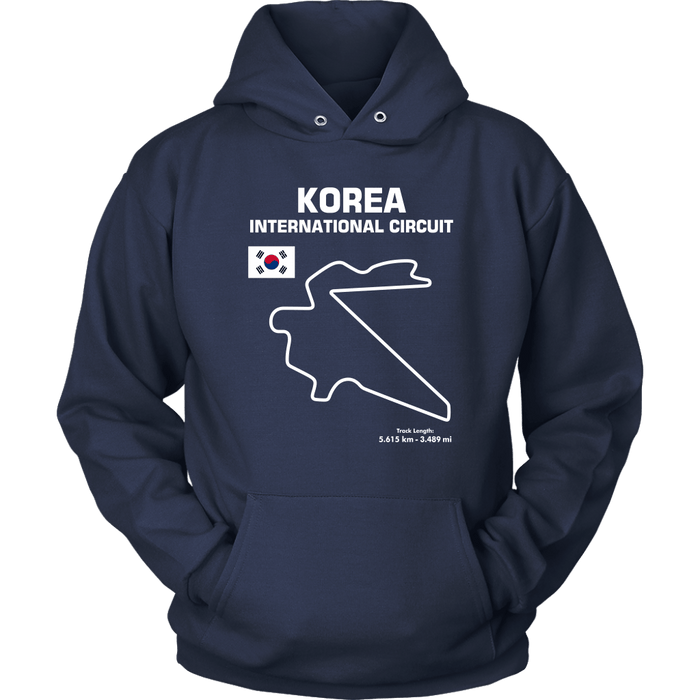 Korea International Circuit Race Track Outline Series T-shirt or Hoodie