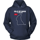 Isle of Man TT Mountain Course Track Outline Series T-shirt and Hoodie