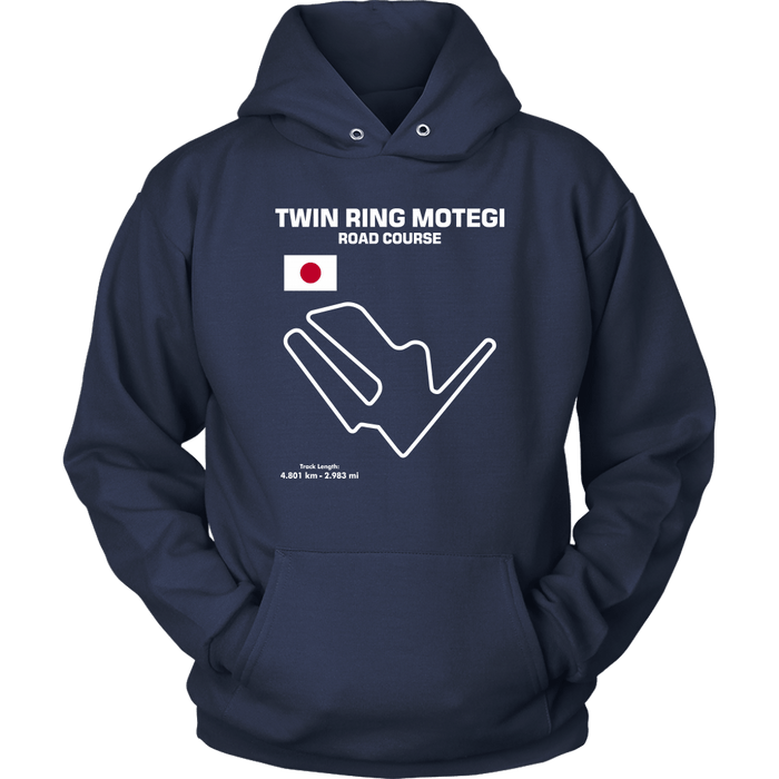 Twin Ring Motegi Road Course Track Outline Series T-shirt and Hoodie