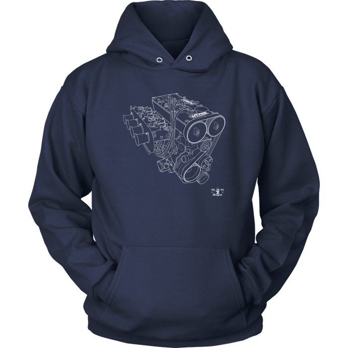 Engine Blueprint Series Cosworth BDA Ford T-shirt and Hoodie