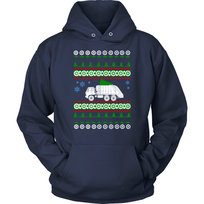 Recycling Garbage Waste Truck Ugly Christmas Sweater or Hoodie