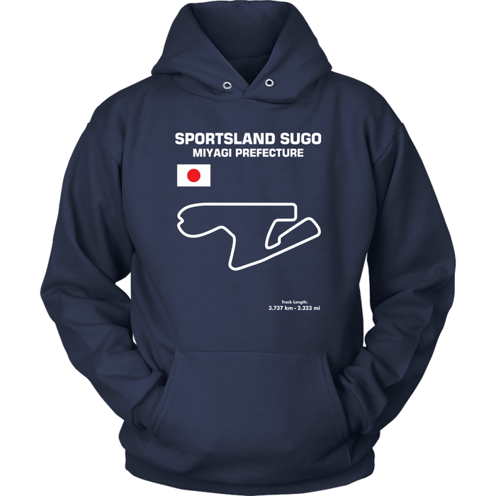 Sportsland Sugo Race Track Outline Series t-shirt or hoodie