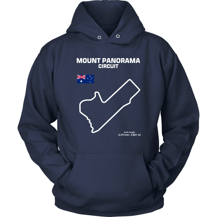 Mount Panorama Circuit Bathurst NSW Track Outline Series T-shirt and Hoodie