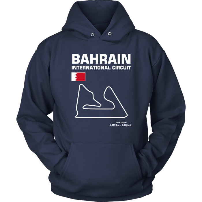 Bahrain International Circuit Race Track Outline Series T-shirt and Hoodie