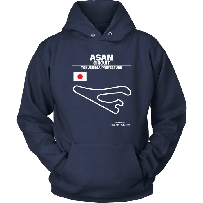 Asan Circuit Japan Race Track Outline Series T-shirt or Hoodie