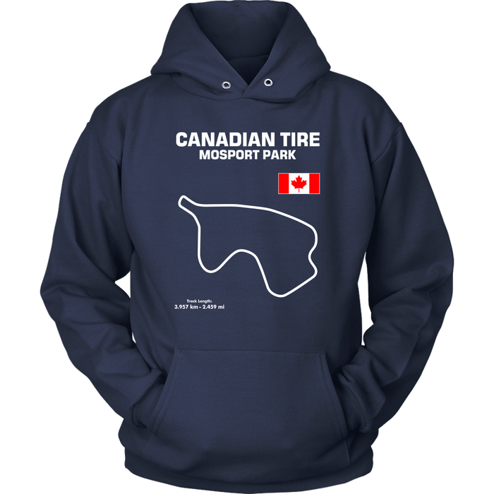 Canadian Tire Motorsport Mosport Park Track Outline Series T-shirt and Hoodie