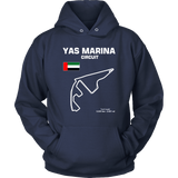 Yas Marina Circuit Abu Dhabi Race Track Outline Series T-shirt and Hoodie