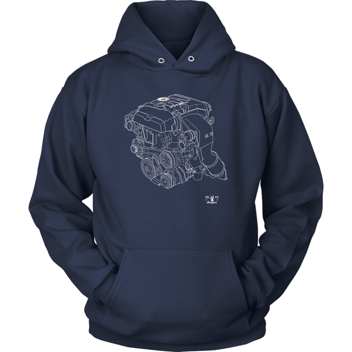 Engine Blueprint Series Cadillac ATS 2.0T LTG GM T-shirt and Hoodie