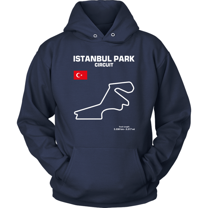 Istanbul Park Circuit Track Outline Series T-shirt and Hoodie