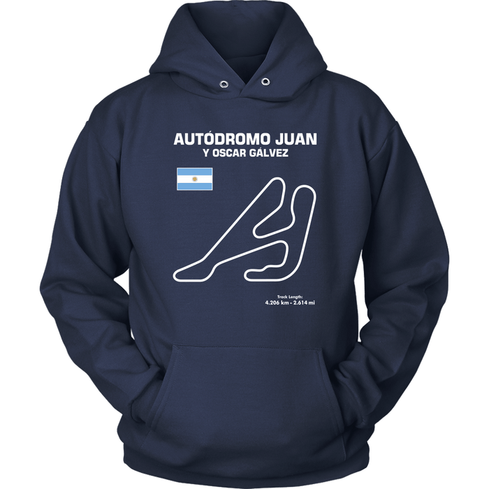 Autódromo Juan y Oscar Gálvez Buenos Aires Race Track Outline Series T-shirt or Hoodie