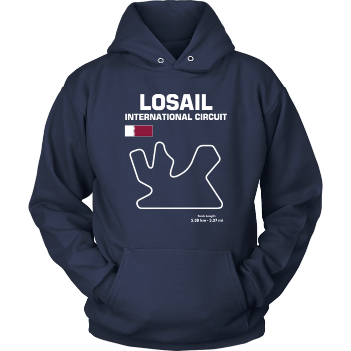 Losail International Circuit Qatar Race Track Outline Series T-shirt or Hoodie