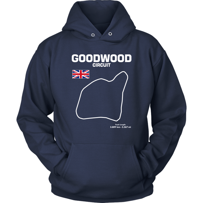 Goodwood Circuit Race Track Outline series t-shirt or hoodie