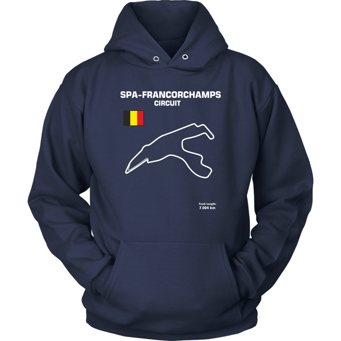 Circuit de Spa-Francorchamps Track Outline Series T-shirt and Hoodie