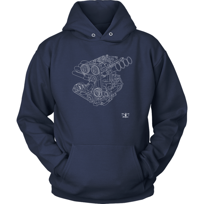 Engine Blueprint Series Cosworth YB naturally aspirated engine T-shirt and Hoodie