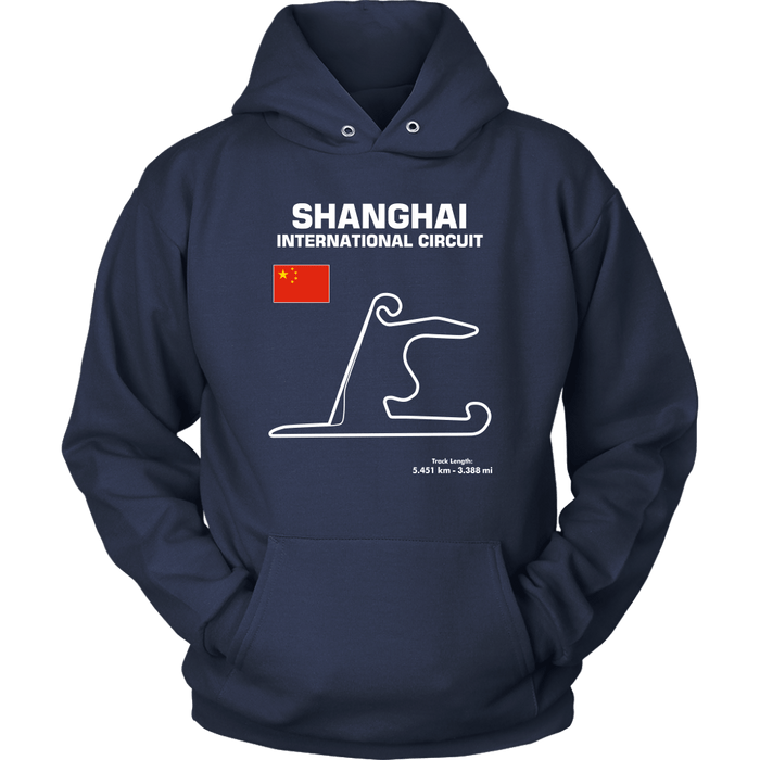 Shanghai International Circuit Race Track Outline Series T-shirt or Hoodie