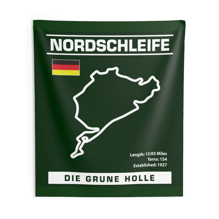 Forest Green Nordschleife Die Grune Holle Wall Flag in multiple sizes