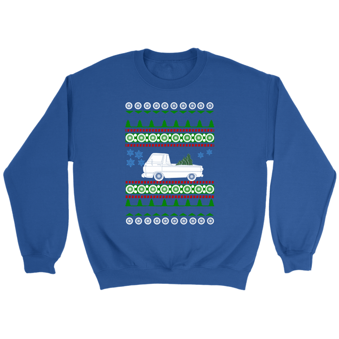 1969 american car or truck like a  A100 Truck Ugly Christmas Sweater