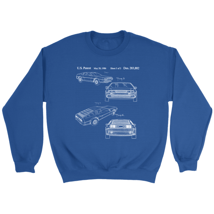 Delorean Patent Design DMC-12 sweatshirt