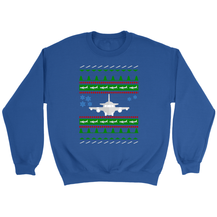 Commercial Airliner Ugly Christmas Sweater