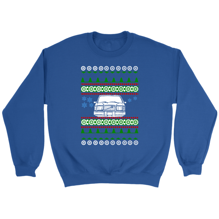 Front View Swedish Car like a  240 245 Ugly Christmas Sweater sweatshirt