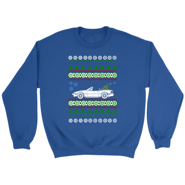 Miata NA new tree ugly xmas sweatshirt