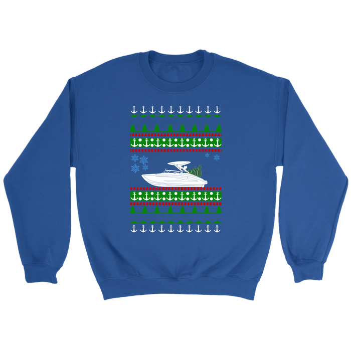 wake boating ugly christmas sweater