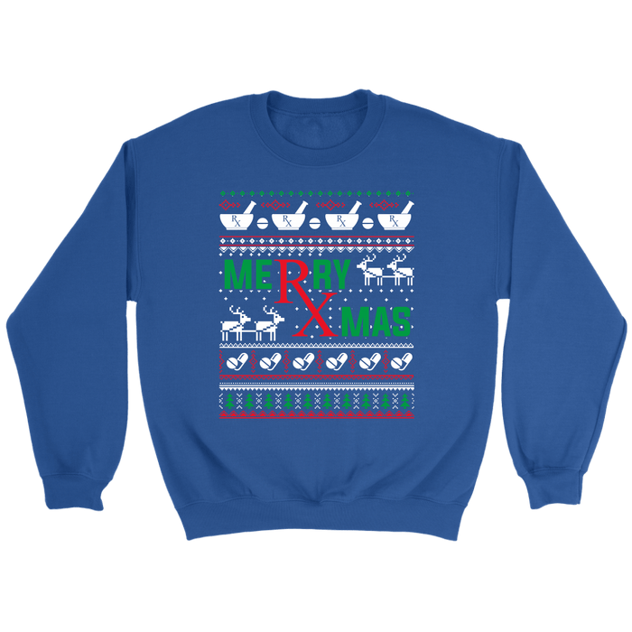 Merry RxMas Pharmacy Tech Pharmacist Ugly Christmas Sweater