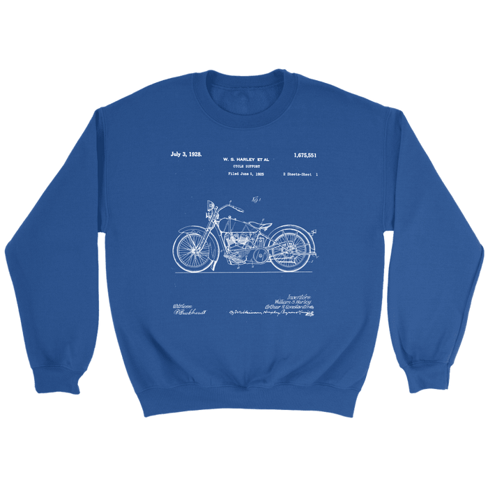 Motorcycle Patent Design- Gift for motorcyle rider sweatshirt