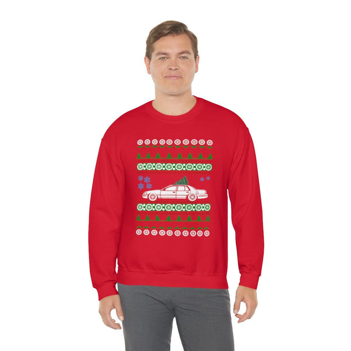 Canada car like 2nd gen Crown Victoria Ugly Christmas Sweater Sweatshirt