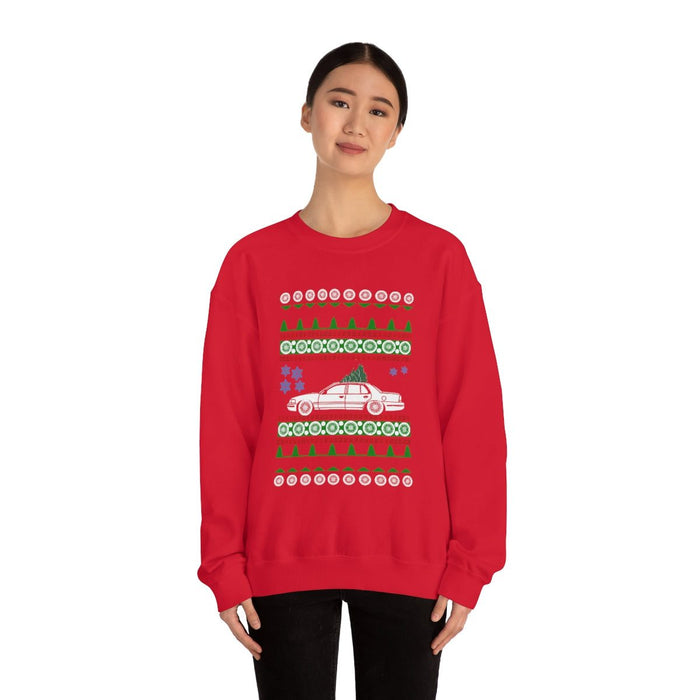 Canada car like 2nd gen Crown Victoria Ugly Christmas Sweater Sweatshirt