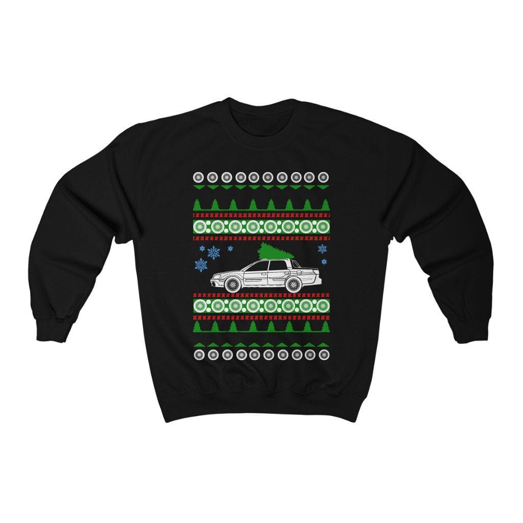 Car like a Subaru Baja Ugly Christmas Sweater (black)