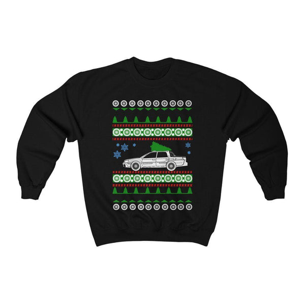 Car like a Subaru Baja Ugly Christmas Sweater (black)